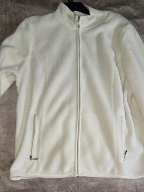 Karen Scott Fleece Zip-up Jacket Sport XL Comfort Casual NWOT